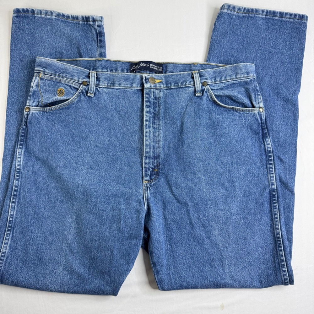 Wrangler George Strait Cowboy Cut Jeans Mens‎ 40x34 Blue Straight Leg 13MGSHD